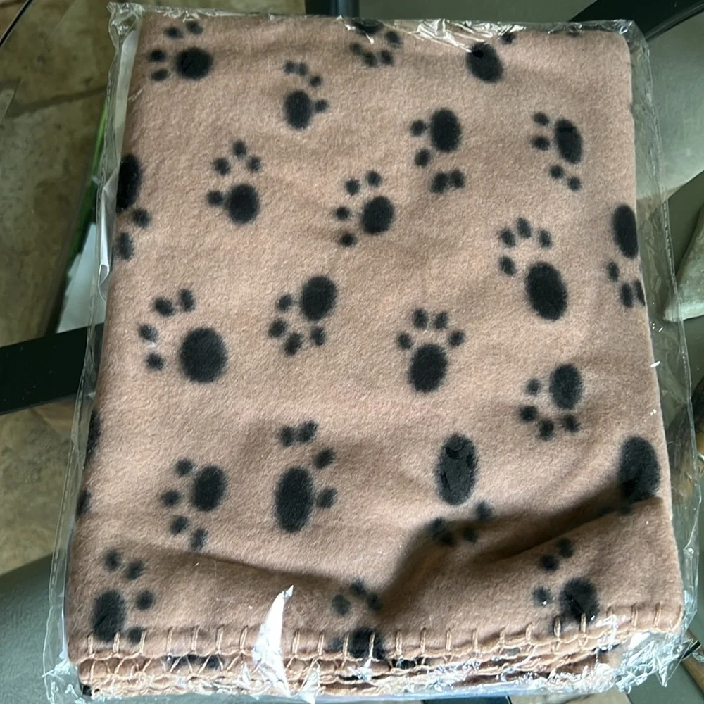 dog blanket w/foldable pet bowl & shoulder strap BUNDLE S/M